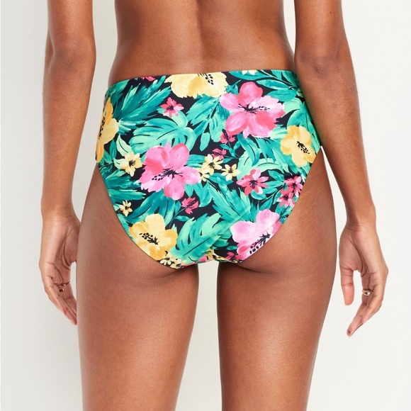 Old Navy Womens Tropical Floral High Rise Front Lined Bikini Swim Bottom 3X - Picture 2 of 10
